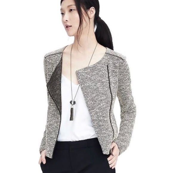 Banana Republic tweed Moto Jacket - Picture 2 of 7